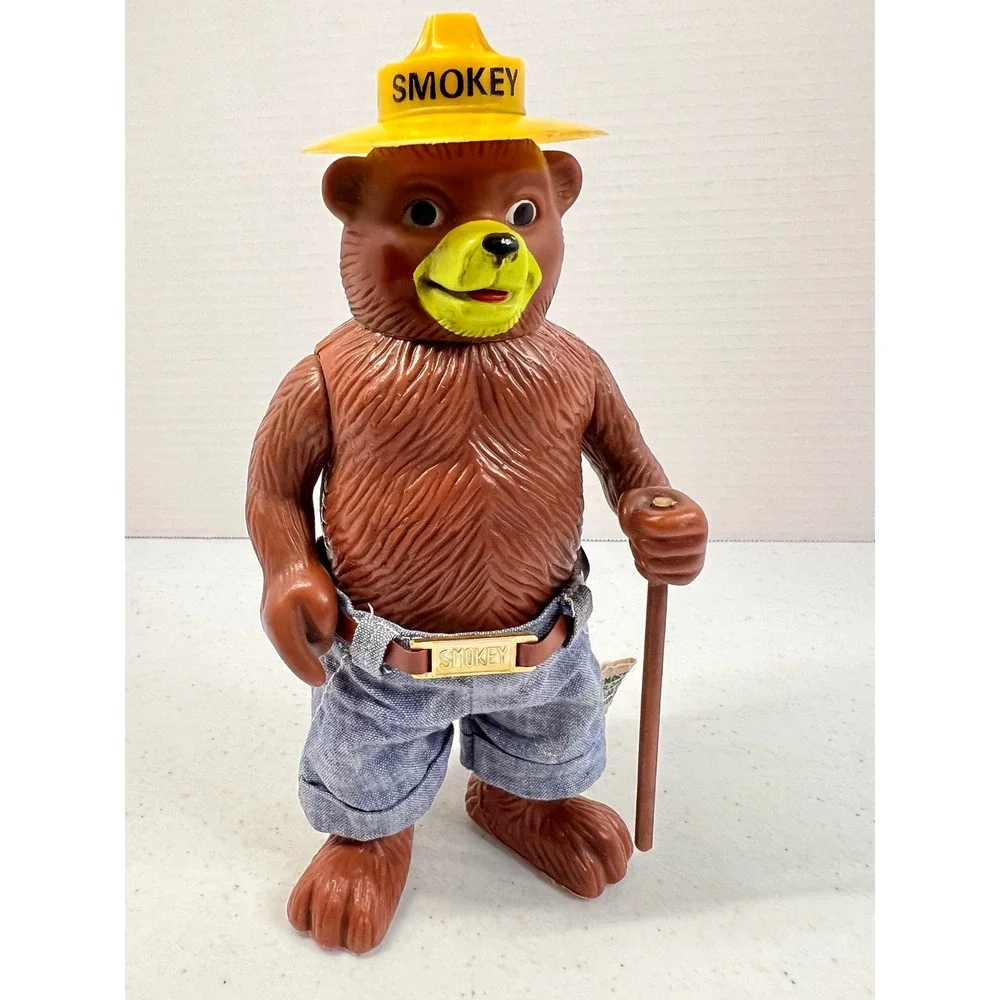 Vintage Smokey Bear R Dakin & Co Action Figure Vinyl 8 Inch Forest Ranger Mascot